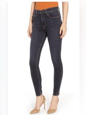 Hudson Los Angeles  Jeans Black High-Rise Skinny Jeans size 34